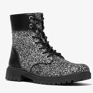 MICHAEL KORS | Alistair Glitter Combat Boots